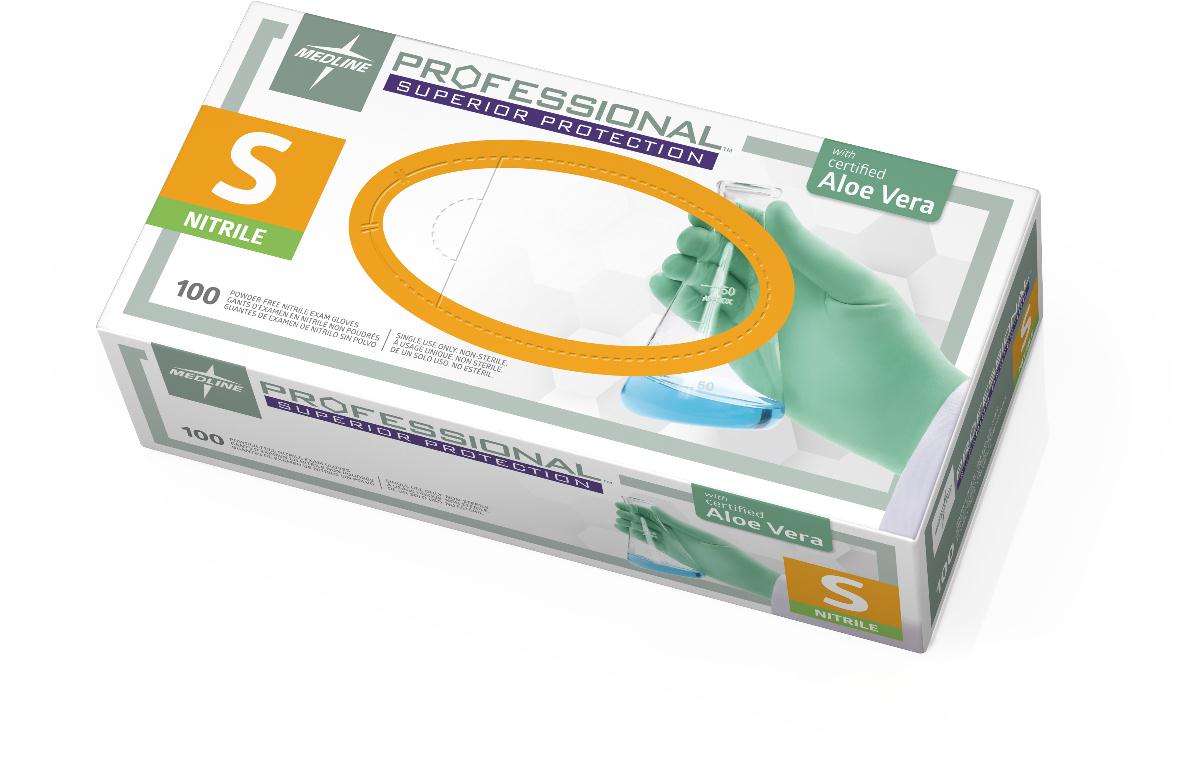 Medline Professional Nitrile Exam Gloves with Aloe - BeHope