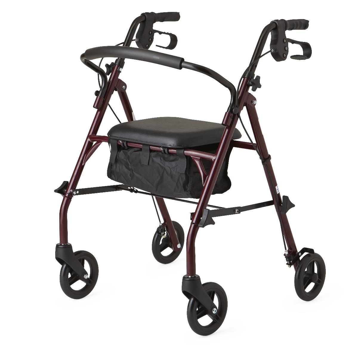 Medline Basic Steel Rollator, primary product view, sturdy and reliable.