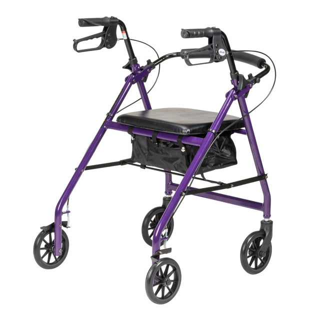 Aluminum Rollator, 6" Casters - BeHope