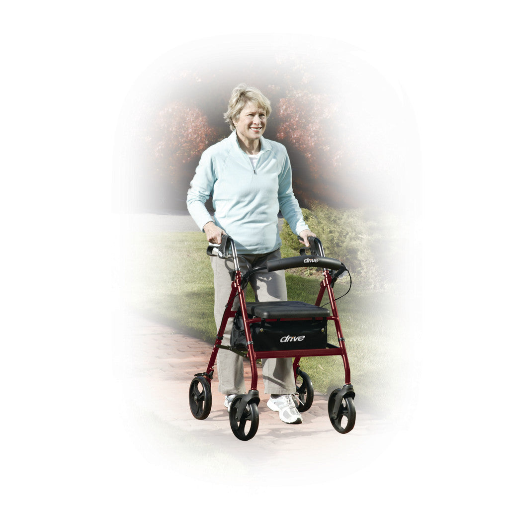 Aluminum Rollator, 6" Casters -BeHope