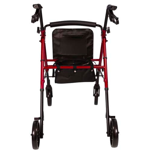Rollator Aluminum Height Adjustable Burgundy - BeHope
