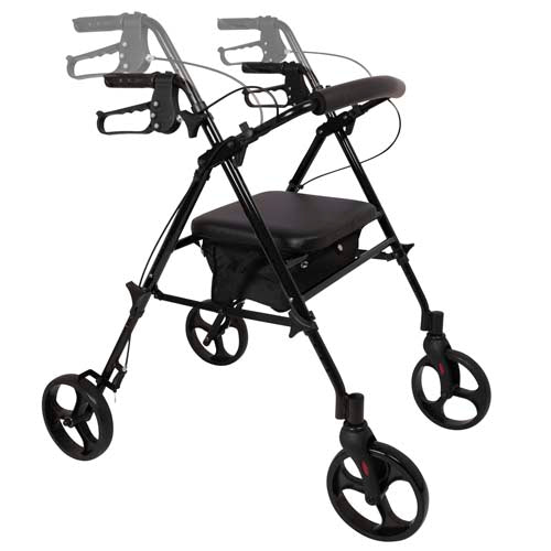 Rollator Aluminum Height Adjustable Black - BeHope