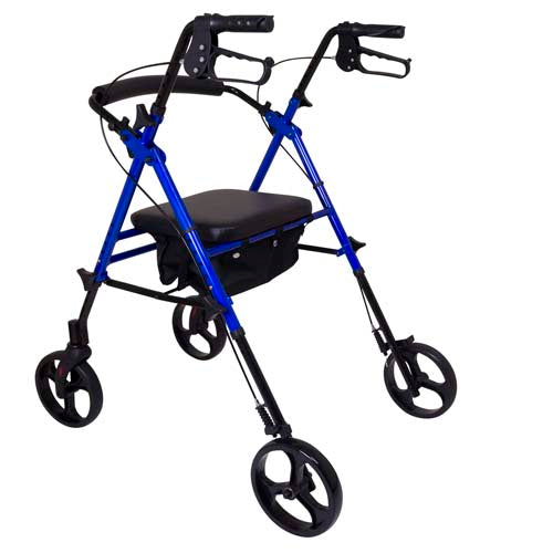 Rollator Aluminum Height Adjustable Blue - BeHope