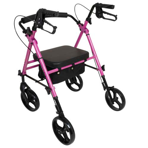 Rollator Aluminum Height Adjustable Pink - BeHope