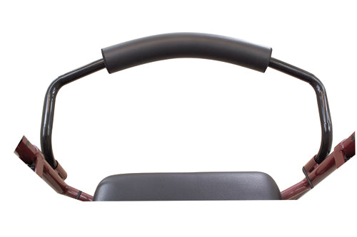 Rollator Steel 6 Wheels Burgundy 300 Lb. Weight Cap - BeHope