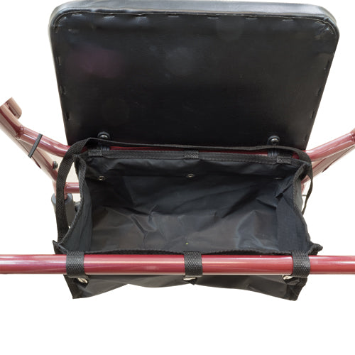 Rollator Steel 6 Wheels Burgundy 300 Lb. Weight Cap - BeHope