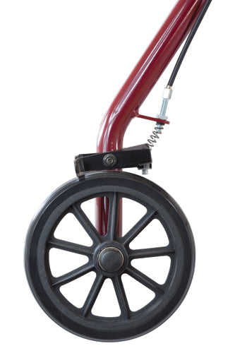 Rollator Steel 6 Wheels Burgundy 300 Lb. Weight Cap - BeHope