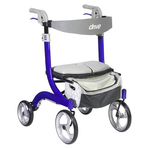 Nitro Dlx Rollator Firm Foam Seat Blue Frame - BeHope