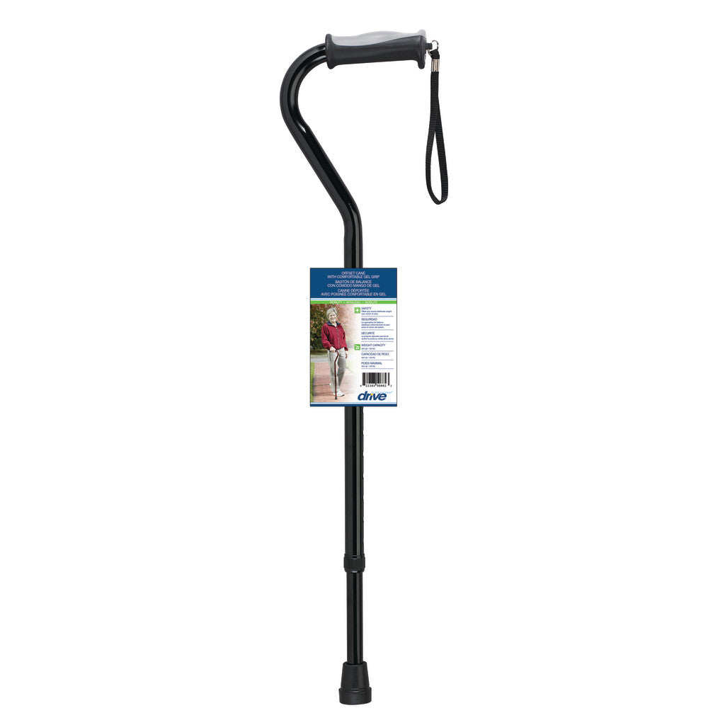 Gel Grip, Aluminum Offset Canes, Height Adjustable - BeHope
