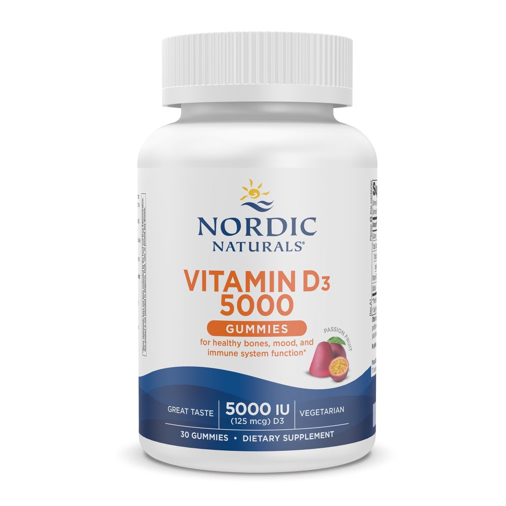 Dietary Supplement Nordic Naturals® Vitamin D3 5000 Vitamin D3 5,000 Iu Strength Gummy 30 Per Bottle Passion Fruit Flavor - Behope