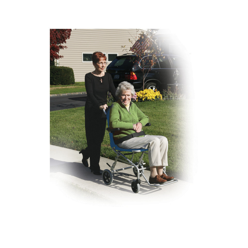 Super Light, Folding Transport Chair With Carry Bag And Flip-back Arms - BeHope