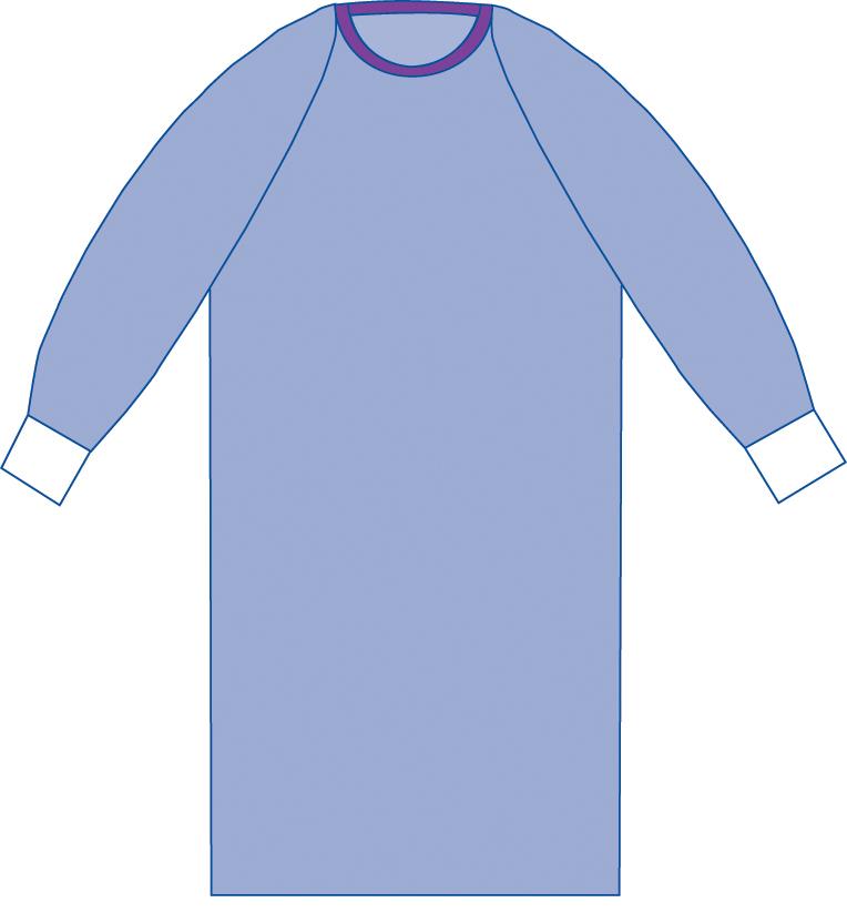 Sterile Fabric-Reinforced Aurora Gowns with Raglan Sleeves - BeHope