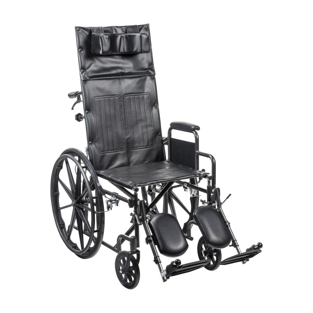 Silver Sport Recliner With Vinyl Upholstery - BeHope