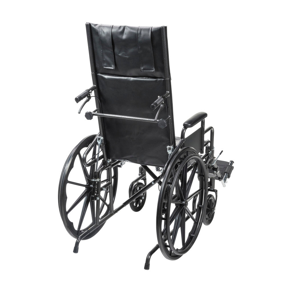 Silver Sport Recliner With Vinyl Upholstery - BeHope