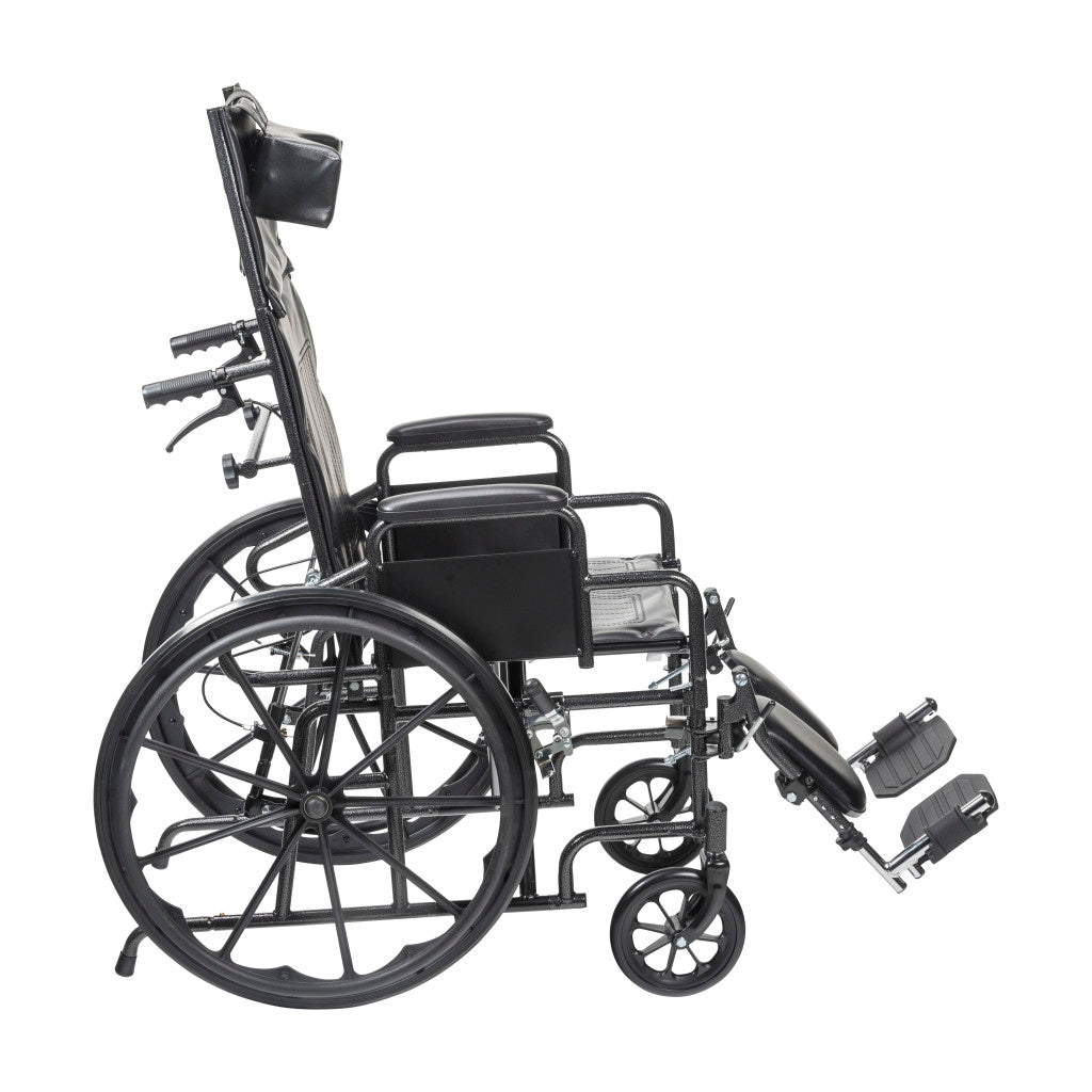 Silver Sport Recliner With Vinyl Upholstery - BeHope