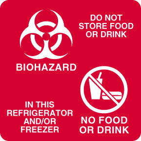 Magnetic Biohazard Caution Sign for Refrigerator Freezer - BeHope