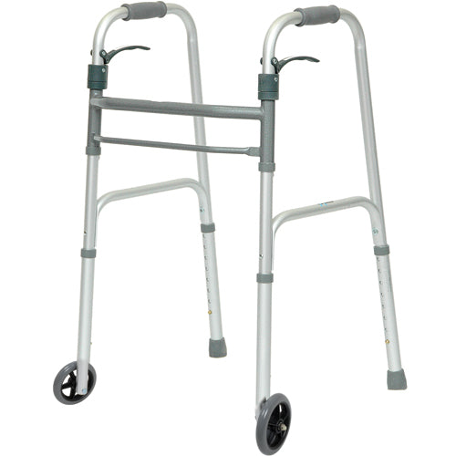 Folding Walker Trigger Release W/ 5 Wheels Adult - BeHope