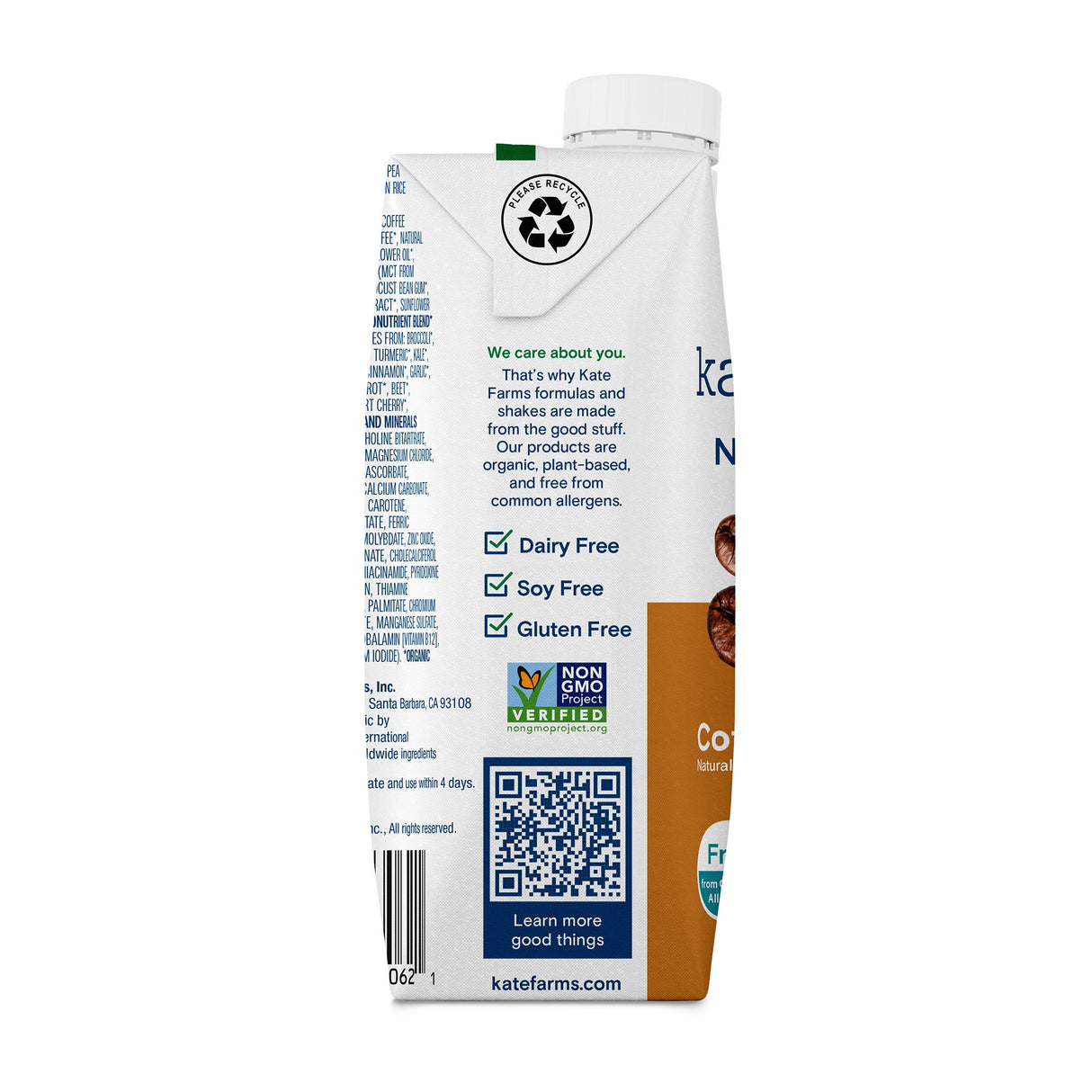 Oral Supplement Kate Farms Nutrition Shake Coffee Flavor Liquid 11 oz. Carton - BeHope