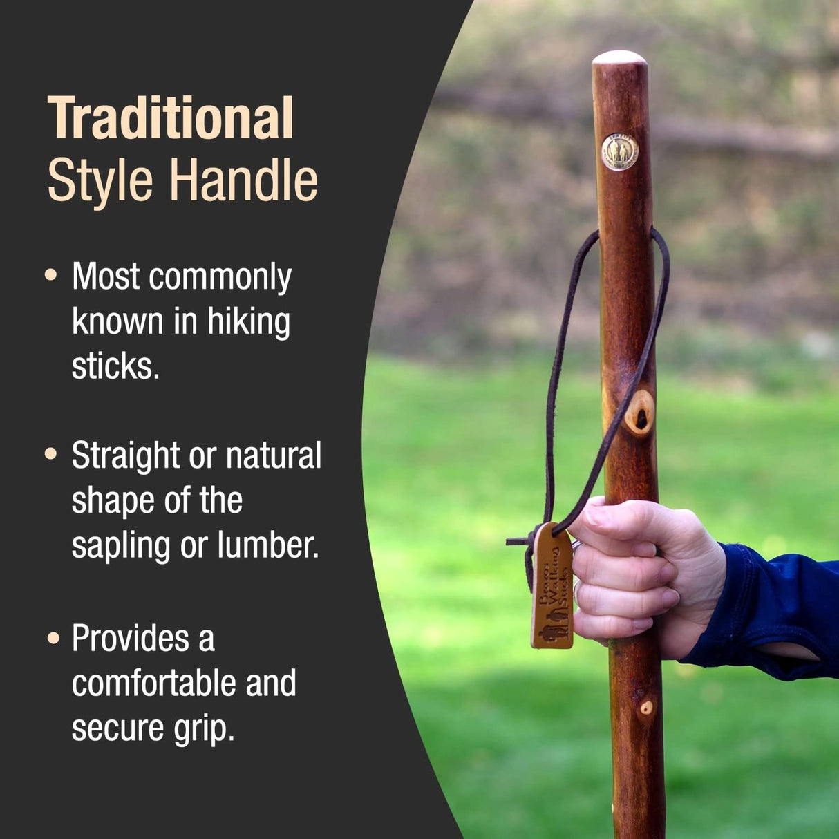 Walking Stick Brazos™ Free Form Wood 55 Inch Height Maple - BeHope