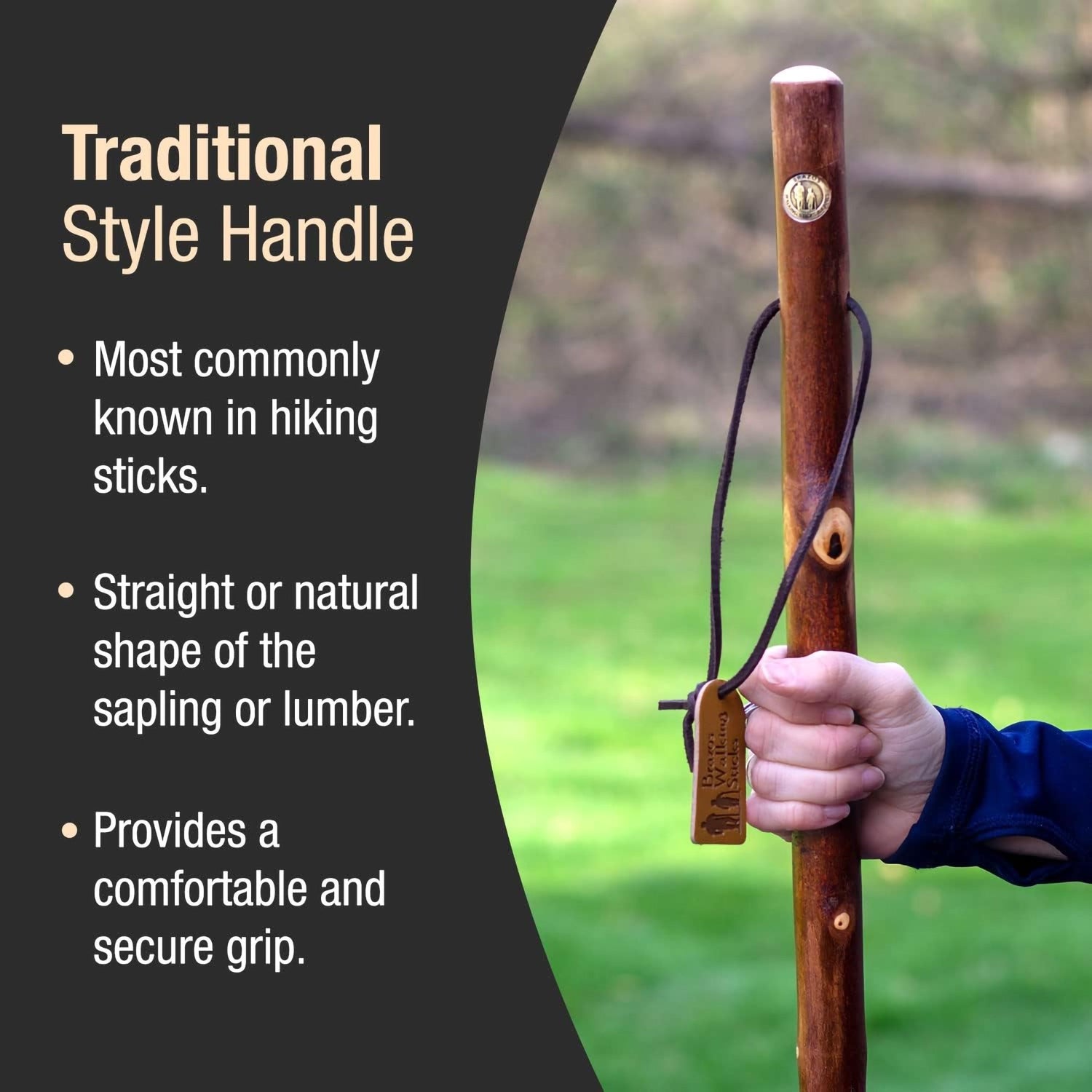 Walking Stick Brazos™ Free Form Wood 55 Inch Height Maple - BeHope