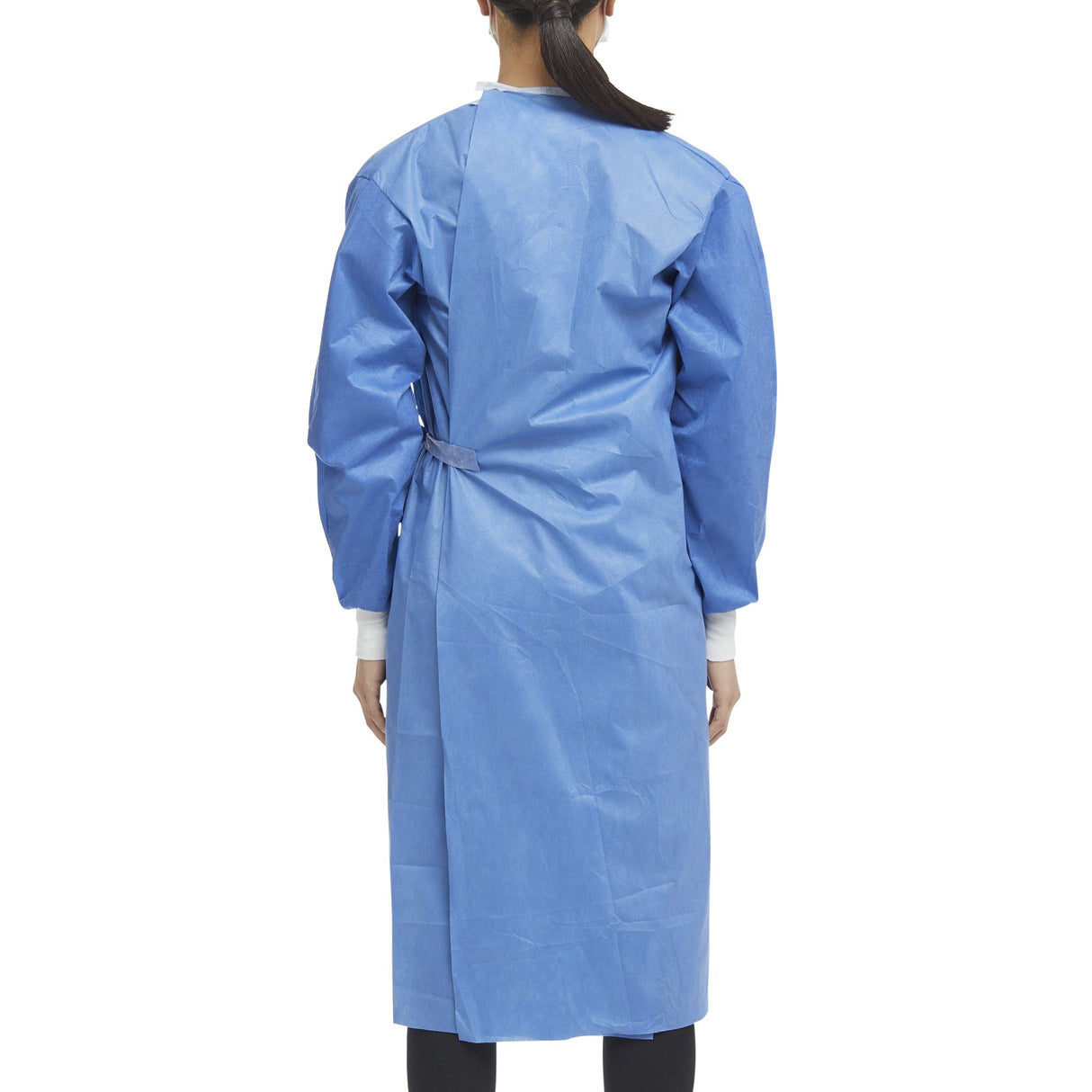 Non-Reinforced Surgical Gown with Towel Astound Small / Medium Blue Sterile AAMI Level 3 Disposable - BeHope