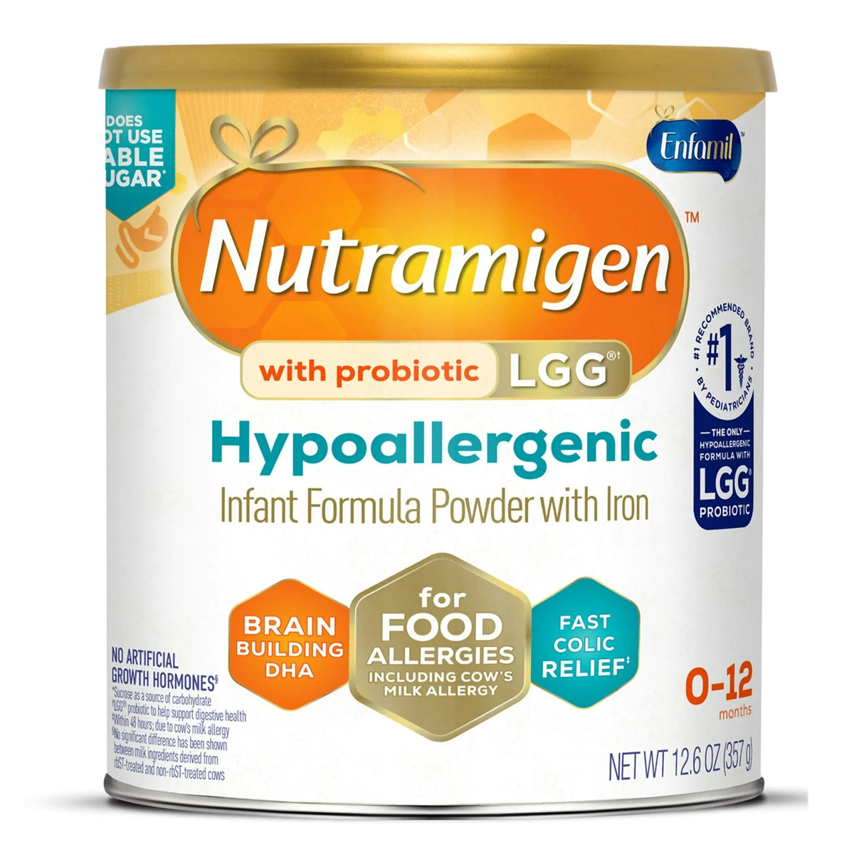 Infant Formula Nutramigen® with Probiotic LGG® Unflavored 12.6 oz. Can Powder Iron Cow's Milk Allergy - BeHope