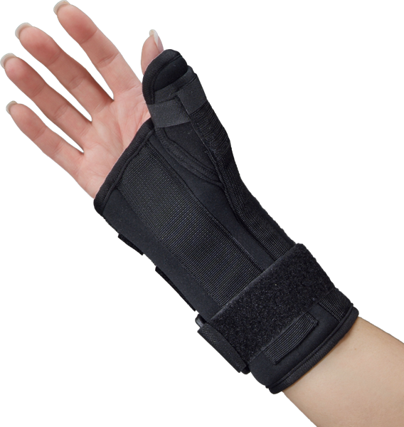 Wrist Brace Deroyal® Low Profile Foam Right Hand Black Large - Behope