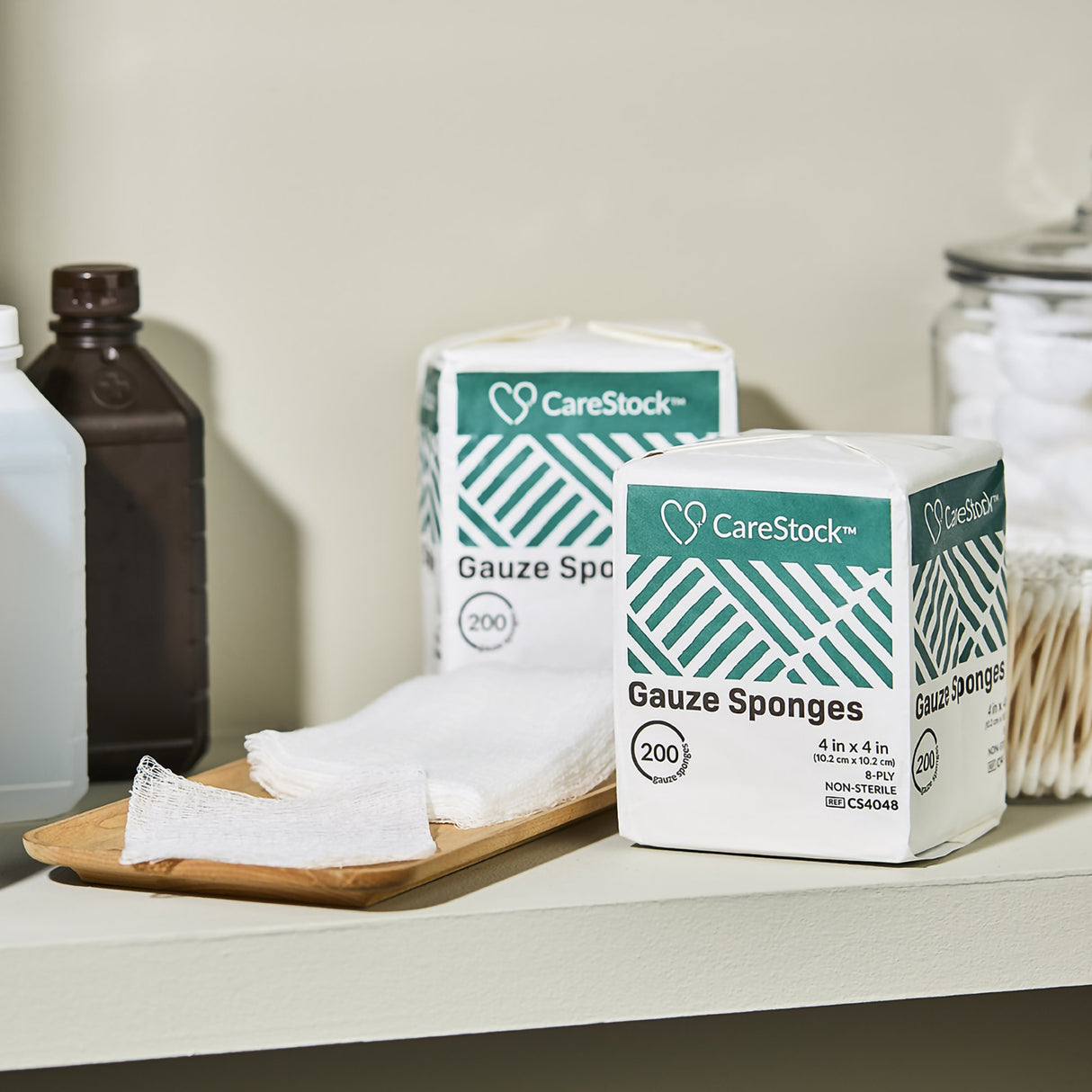 Gauze Sponge CareStock™ 4 X 4 Inch 8-Ply NonSterile 200 per Pack - BeHope