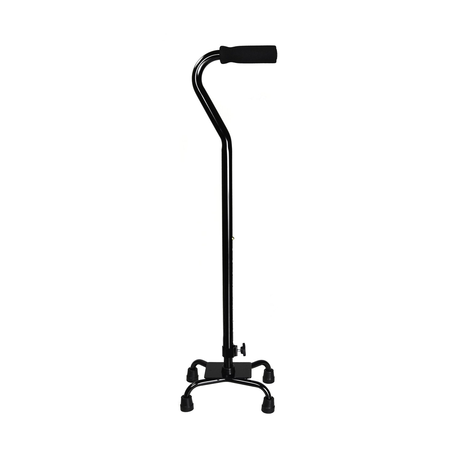 Small Base Quad Cane McKesson Steel 30 to 39 Inch Height Black - BeHope