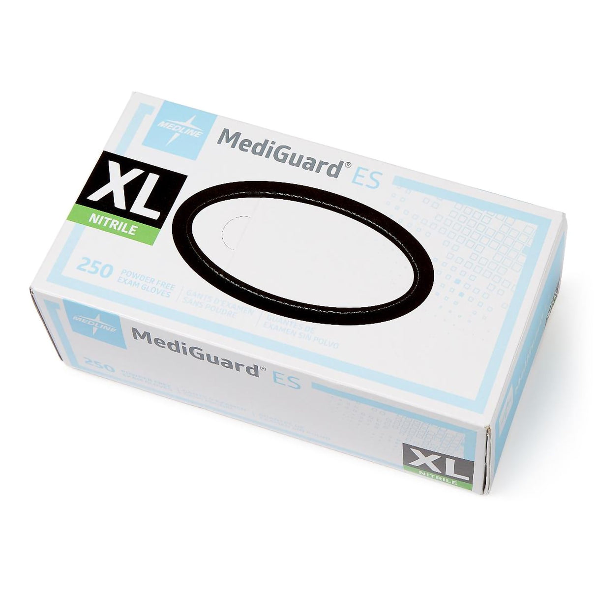 Exam Glove MediGuard® ES X-Large NonSterile Nitrile Standard Cuff Length Textured Fingertips Blue Not Rated - BeHope