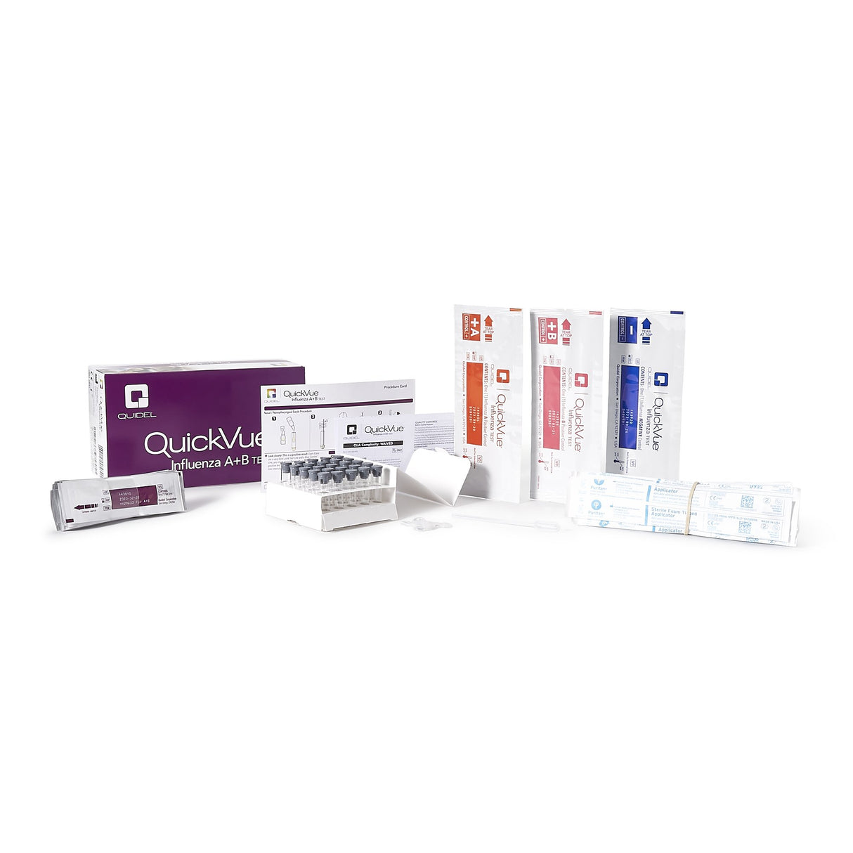 Respiratory Test Kit QuickVue® Influenza A + B 25 Tests CLIA Waived - BeHope