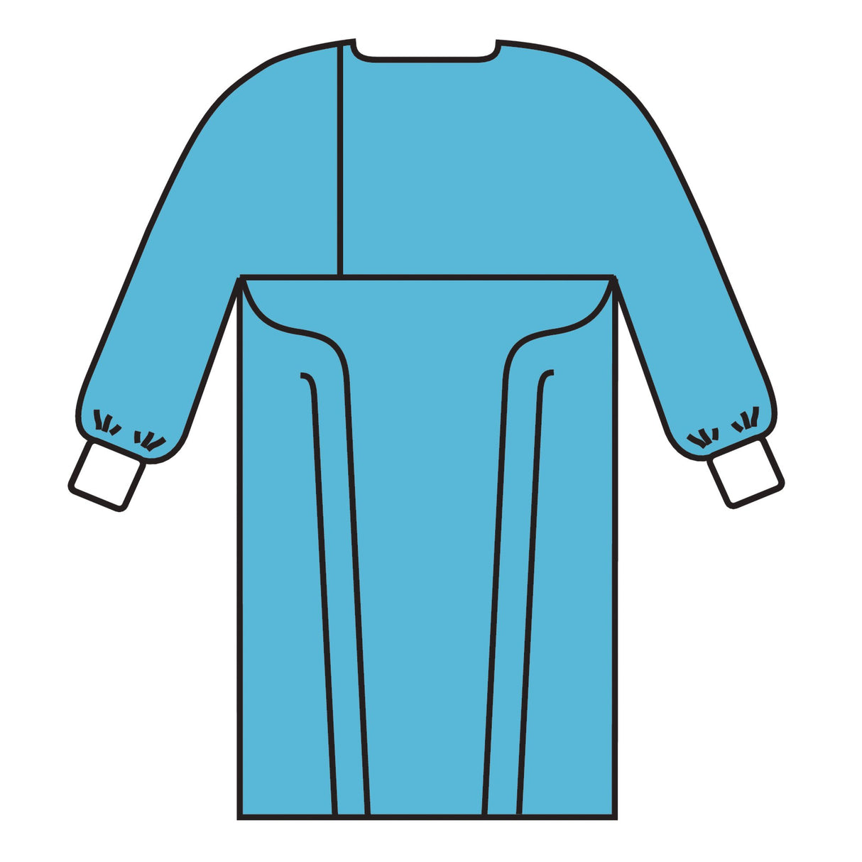 Protective Procedure Gown Halyard One Size Fits Most Blue NonSterile Not Rated Disposable - BeHope