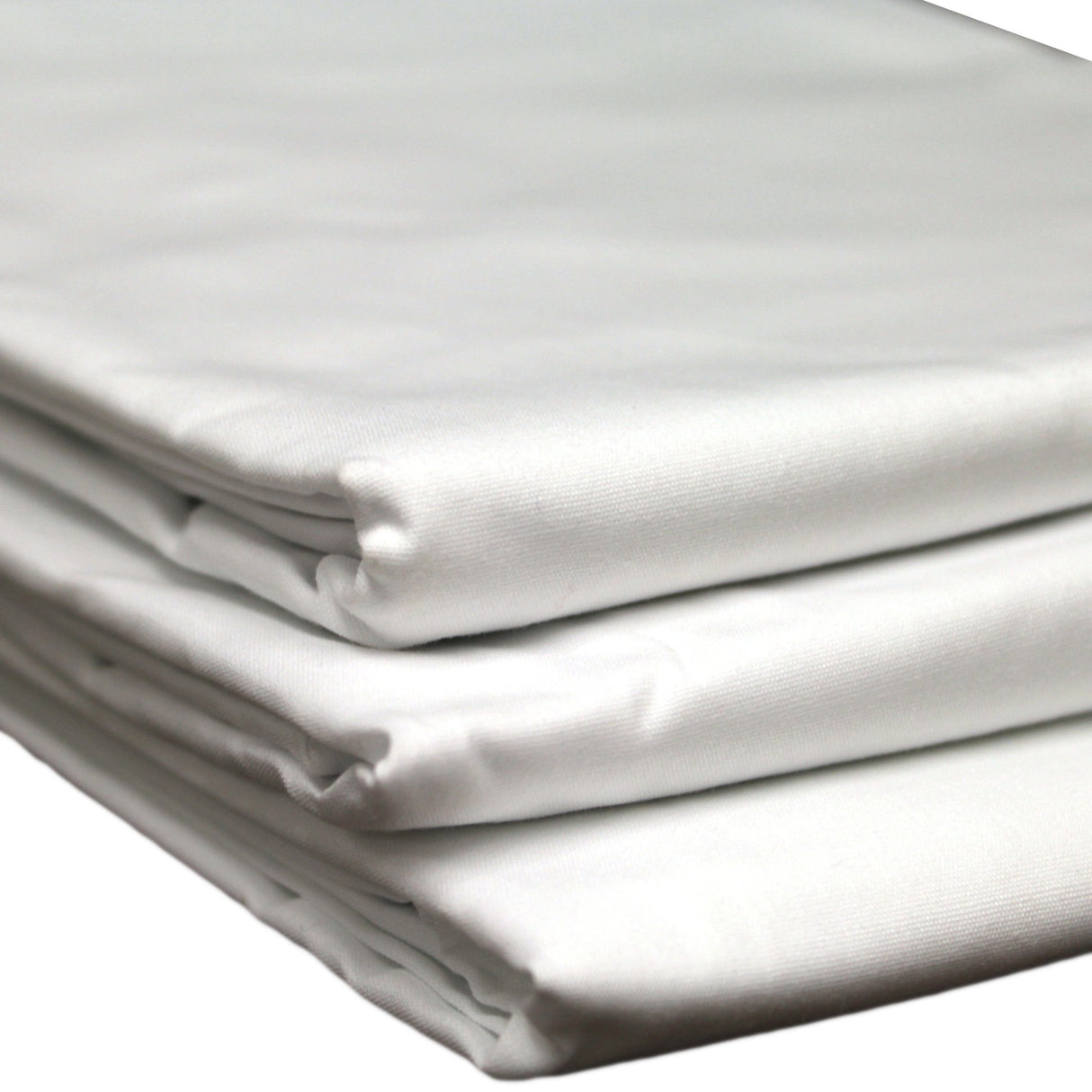 Bed Sheet Flat 66 X 104 Inch White 55% Cotton / 45% Polyester Reusable - BeHope