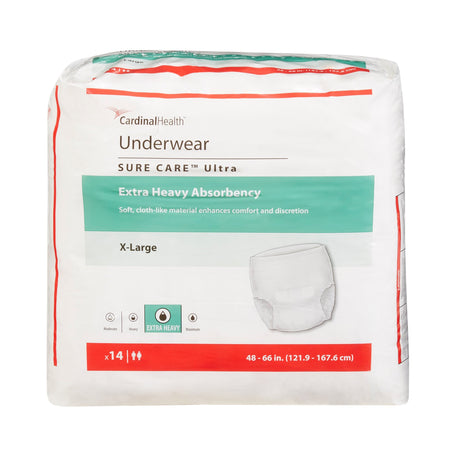 Unisex Adult Absorbent Underwear Sure Care Ultra Pull On with Tear Away Seams X-Large Disposable Heavy Absorbency - BeHope