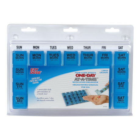 Pill Organizer One-Day-At-A-Time® Large 7 Day 4 Dose - BeHope