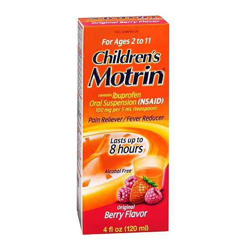 Children's Pain Relief Motrin® 100 mg / 5 mL Strength Ibuprofen Oral Suspension 4 oz. - BeHope