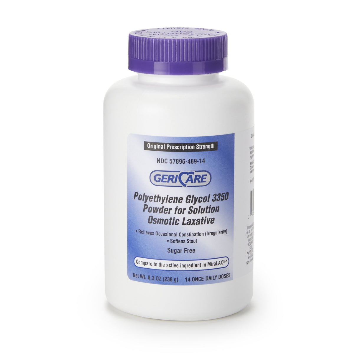 Laxative Geri-Care Powder 8.3 oz. Polyethylene Glycol 3350 - BeHope