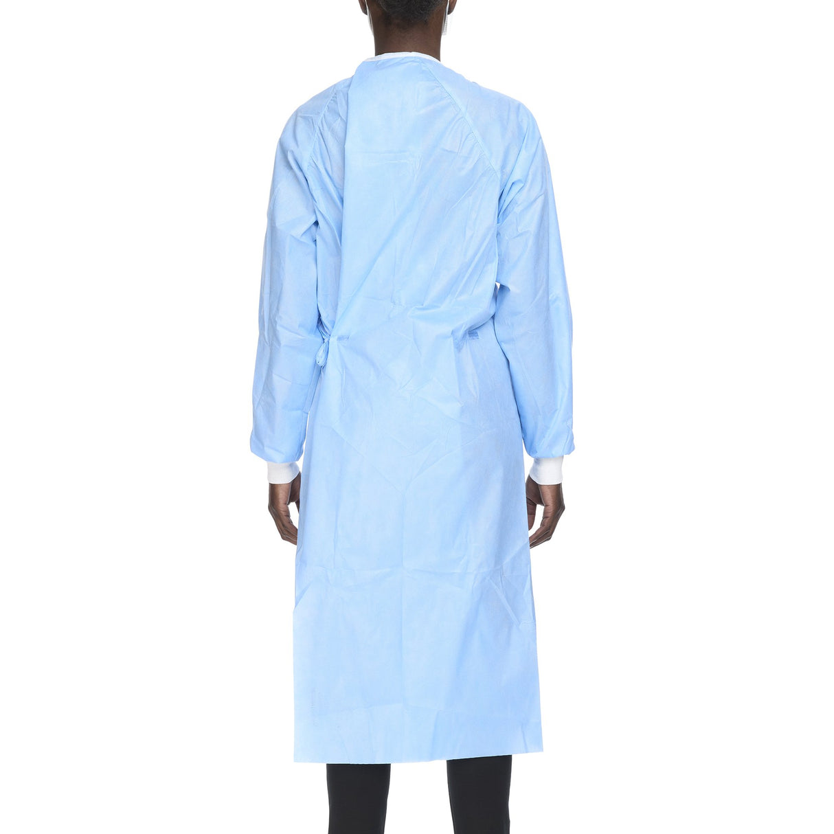 Non-Reinforced Surgical Gown with Towel Halyard Basics Large Blue Sterile Disposable - BeHope