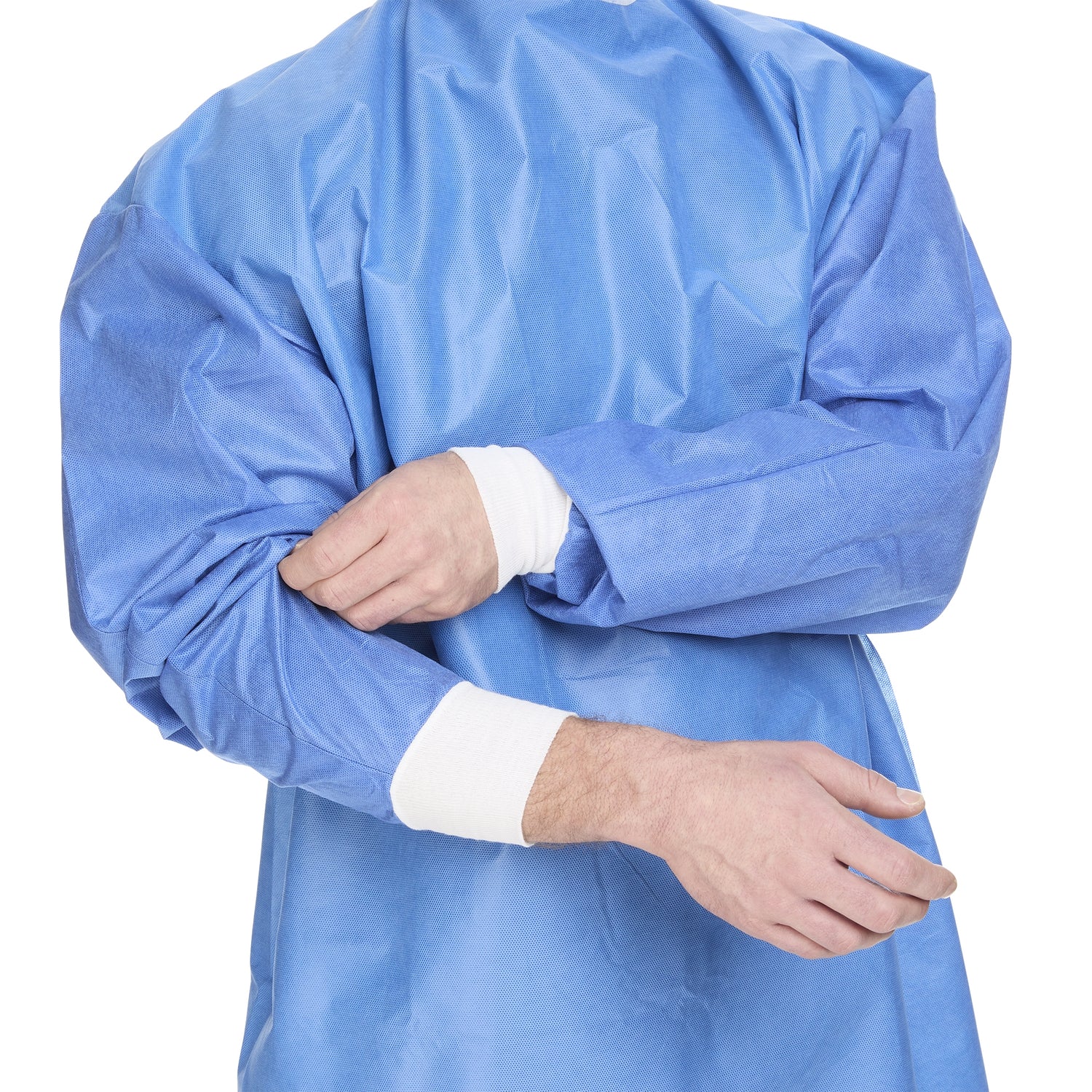 Non-Reinforced Surgical Gown with Towel Astound® X-Large Blue Sterile AAMI Level 3 Disposable - BeHope