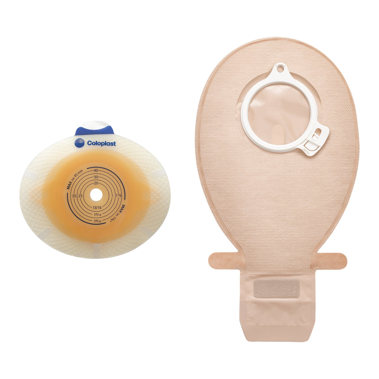 Ostomy Pouch SenSura Click Two-Piece System 7 Inch Length, Midi Without Barrier Closed End - BeHope