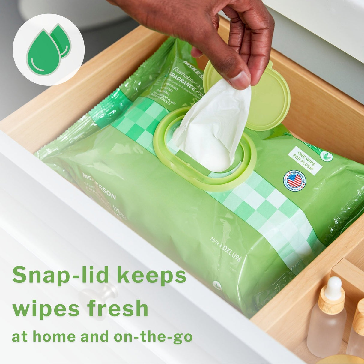 Flushable Personal Wipe McKesson Soft Pack Scented 48 Count - BeHope