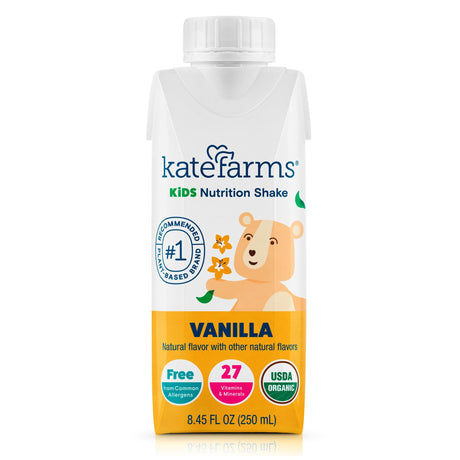 Pediatric Oral Supplement Kate Farms Vanilla Flavor 8.45 oz. / 250 mL Carton Liquid - BeHope