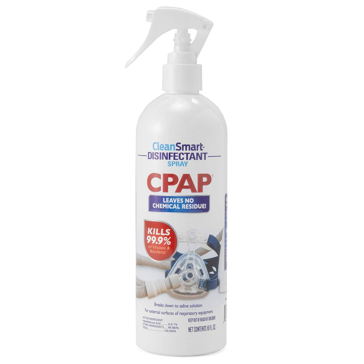 CPAP Disinfectant Spray CleanSmart™ 16 oz., Pump Bottle - BeHope