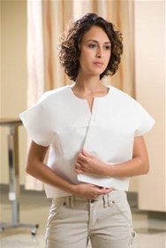Exam Cape White One Size Fits Most Front / Back Opening Without Closure Unisex Disposable - BeHope