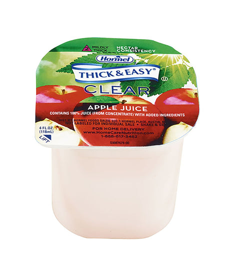 Thickened Beverage Thick & Easy® 4 oz. Portion Cup Apple Flavor Liquid IDDSI Level 2 Mildly Thick - BeHope