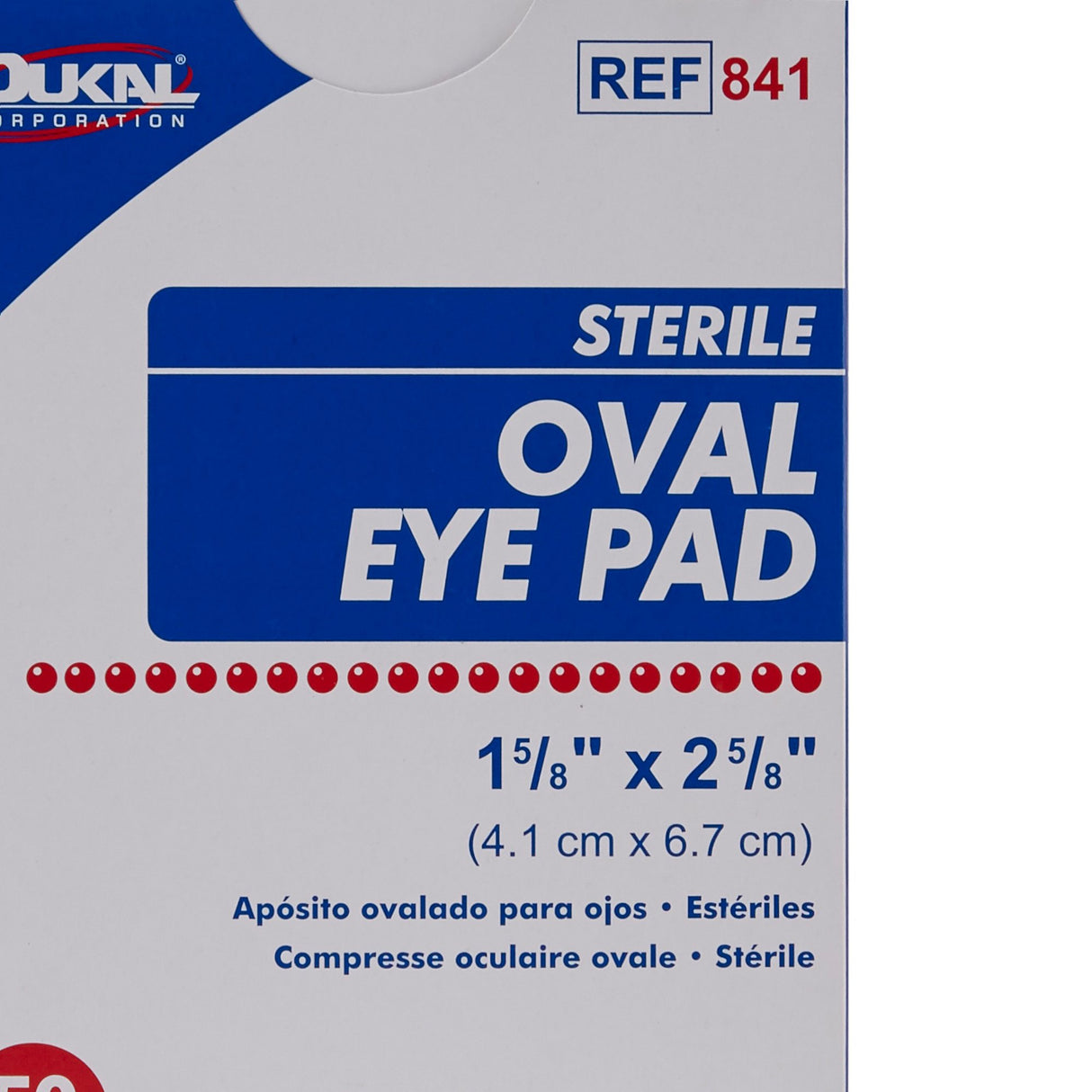 Eye Pad Dukal™ 1-5/8 X 2-5/8 Inch Sterile 1 per Pack - BeHope