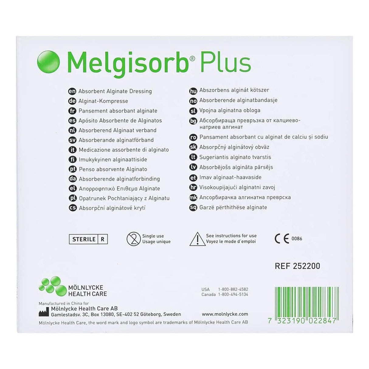 Alginate Dressing Melgisorb® Plus 4 X 4 Inch Square - BeHope