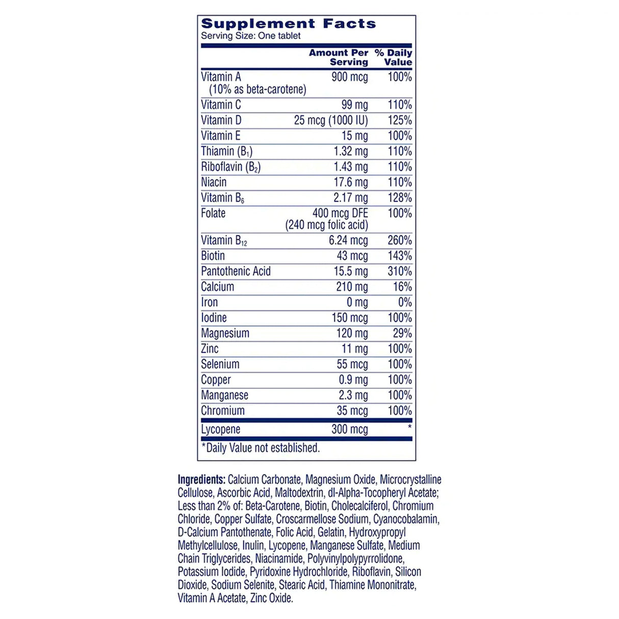 Multivitamin Supplement One A Day® Tablet 100 per Bottle - BeHope