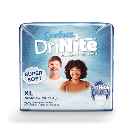 Unisex Youth Absorbent Underwear Comfees® DriNite® Juniors Pull On with Tear Away Seams Large / X-Large Disposable Heavy Absorbency - BeHope