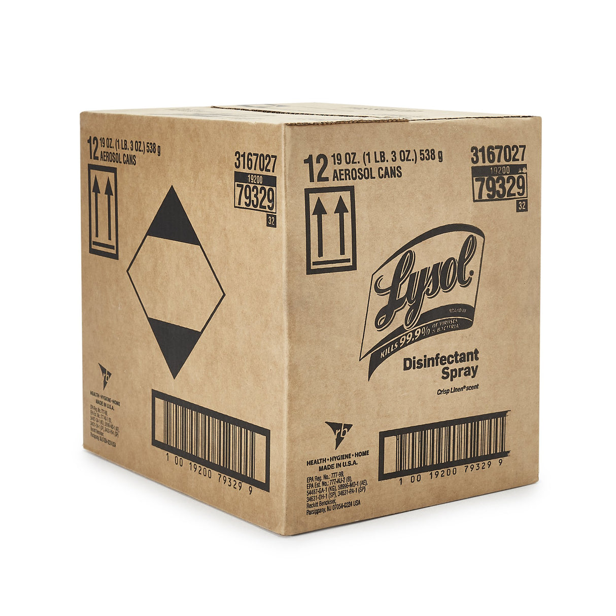 Lysol Surface Disinfectant Alcohol Based Aerosol Spray Liquid 19 oz. Can Crisp Linen Scent NonSterile - BeHope